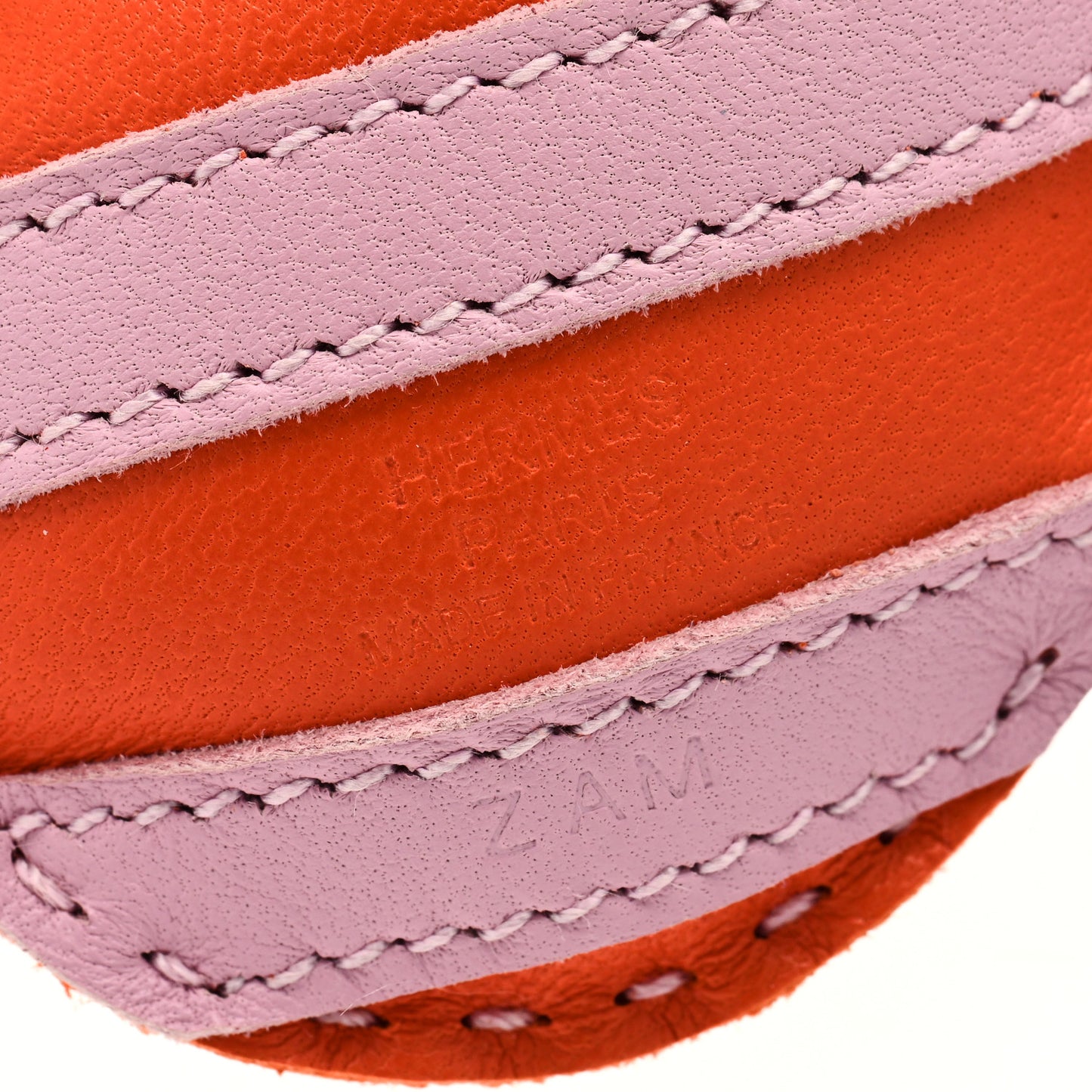 Milo Lambskin Geegee Savannah Bag Charm Orange Poppy Mauve Sylvestre Bleu de France