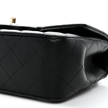 Chanel Lambskin Quilted Mini Top Handle Rectangular Flap Black 10 of 10