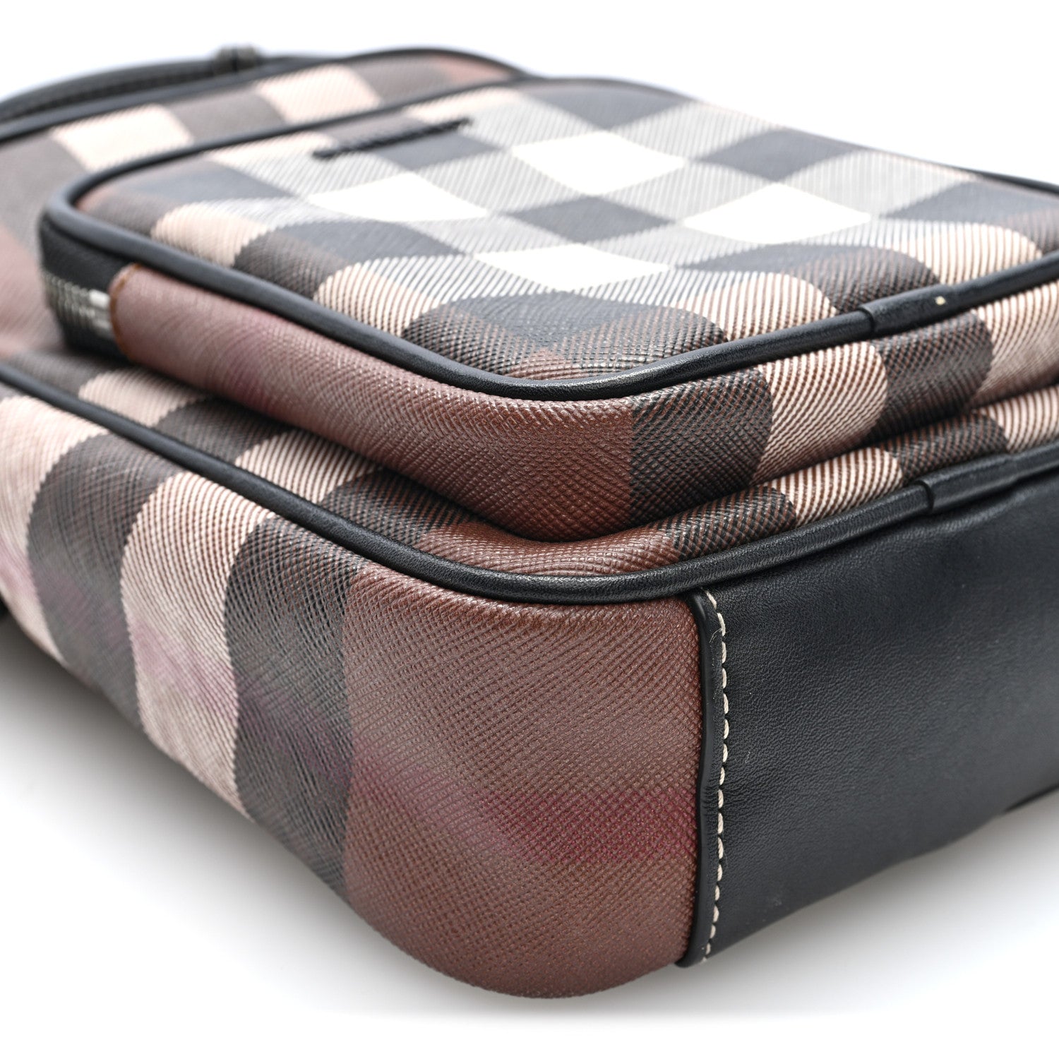 Burberry House Check Canvas Calfskin Wyatt Crossbody Dark Birch Brown 7 of 8