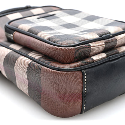 Burberry House Check Canvas Calfskin Wyatt Crossbody Dark Birch Brown 7 of 8