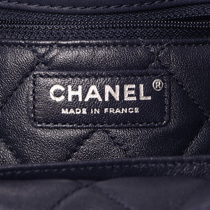 Chanel Calfskin Stitched Large Urban Luxury Drawstring Backpack Navy Blue 6 of 11