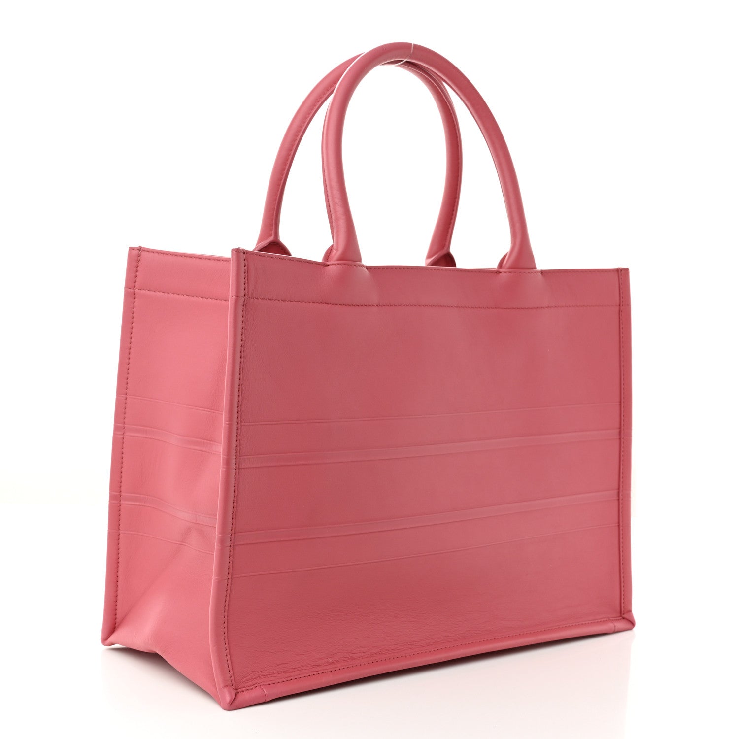 Christian Dior Calfskin Embossed Medium Book Tote Pink 3 of 10