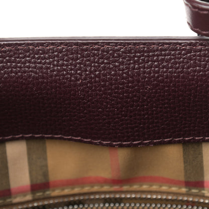 Burberry Derby Calfskin House Check Small Banner Tote Mahogany Red 16 of 21