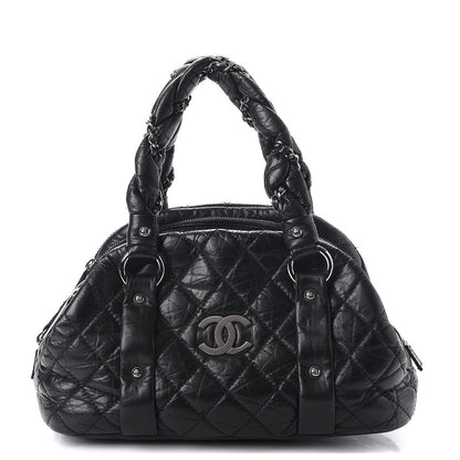 Chanel Distressed Lambskin Vintage Ligne Lady Braid Tote Black 1 of 8