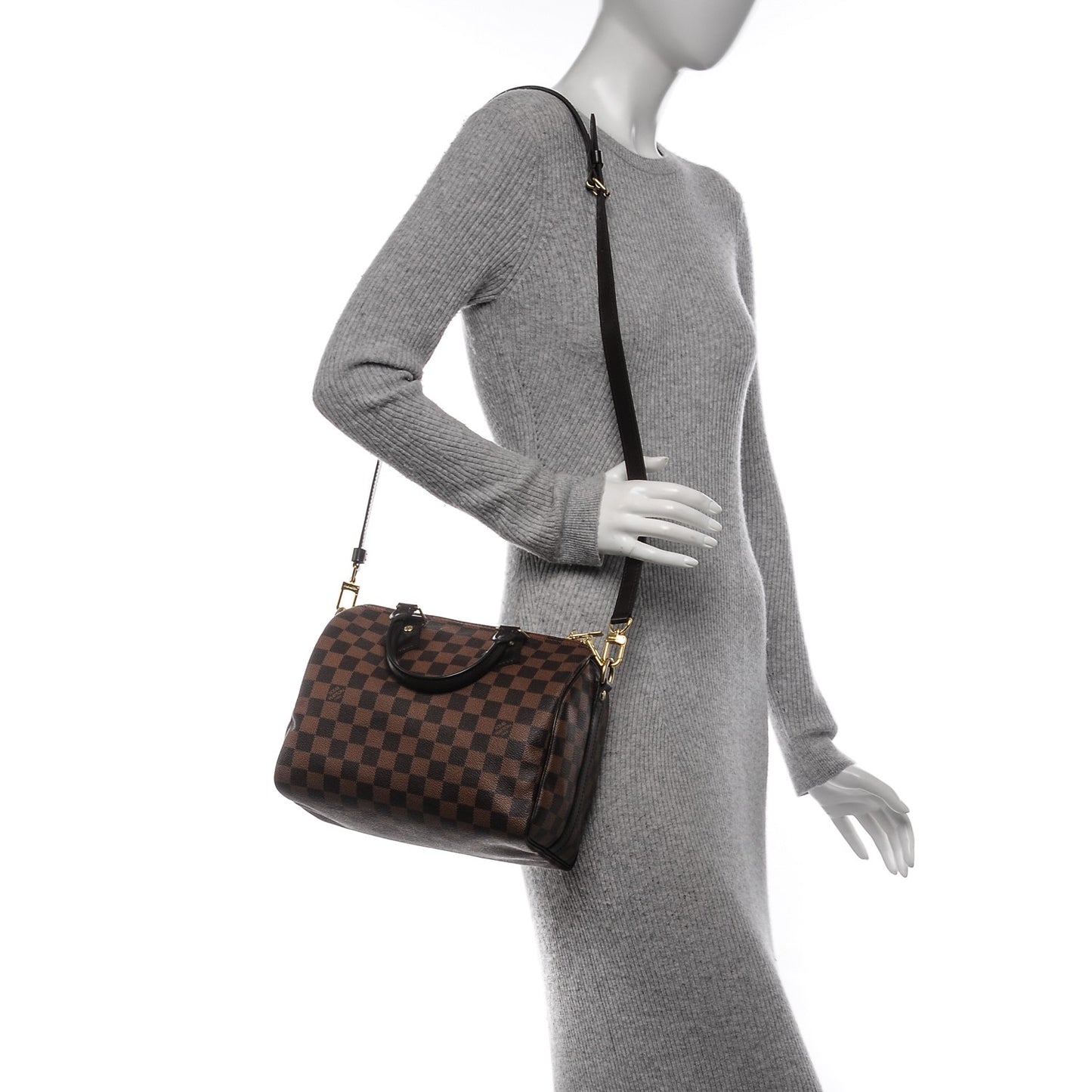 Damier Ebene Speedy Bandouliere 25
