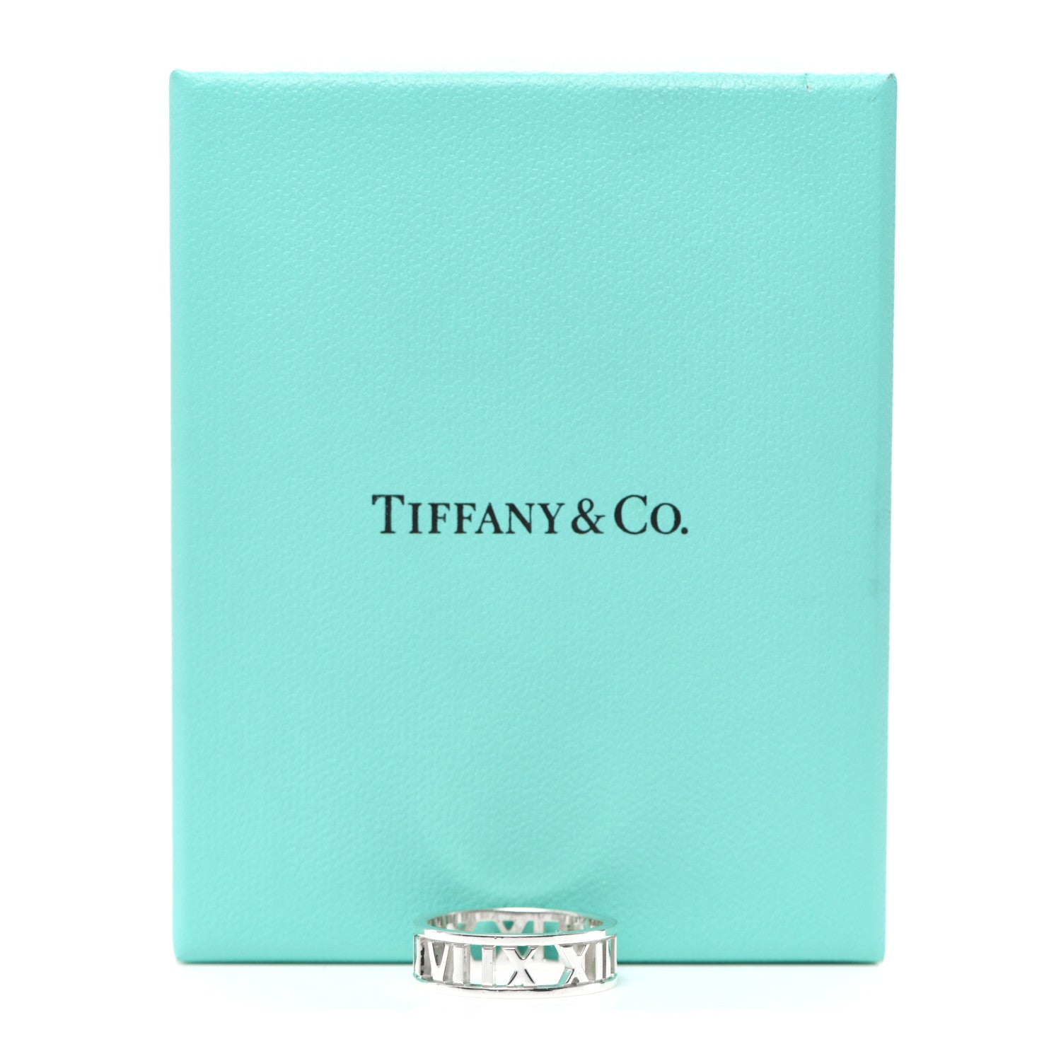 Tiffany Sterling Silver Wide Atlas Open Ring 58 8.25 5 of 5