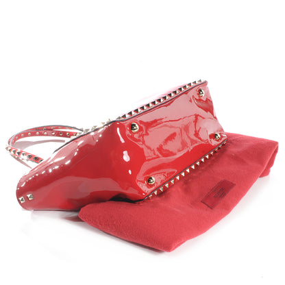 Valentino Garavani Patent Small Rockstud Tote Rosso Valentino 4 of 7