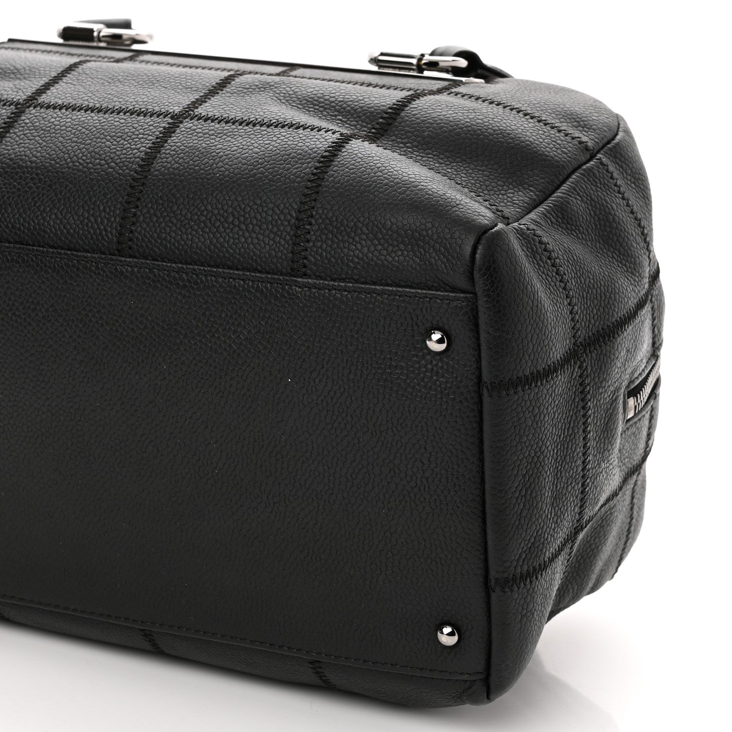 Chanel Caviar Square Stitched Bowler Black 9 of 9