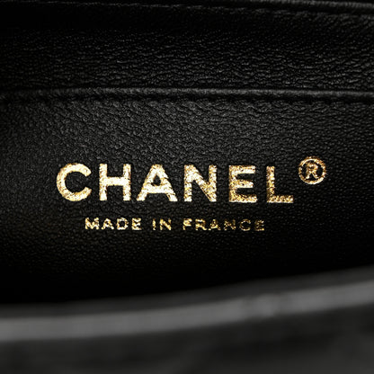 Chanel Lambskin Quilted Mini Top Handle Rectangular Flap Black 6 of 13