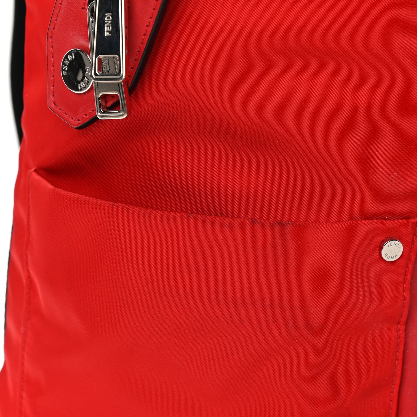 Nylon Vitello Backpack Red
