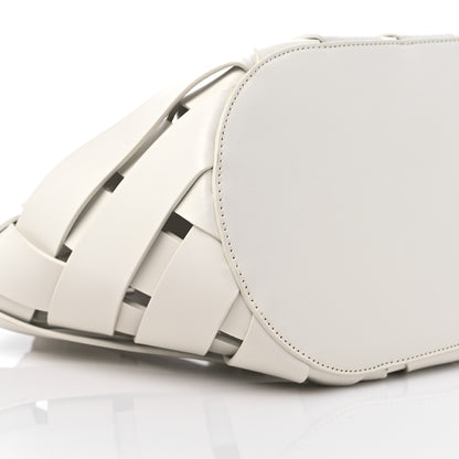 Bottega Veneta Calfskin V Woven Drawstring Tote White 8 of 9