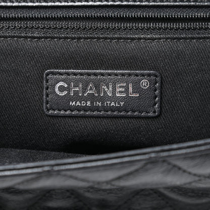 Chanel Metallic Goatskin Large City Rock Flap Black 6 of 10