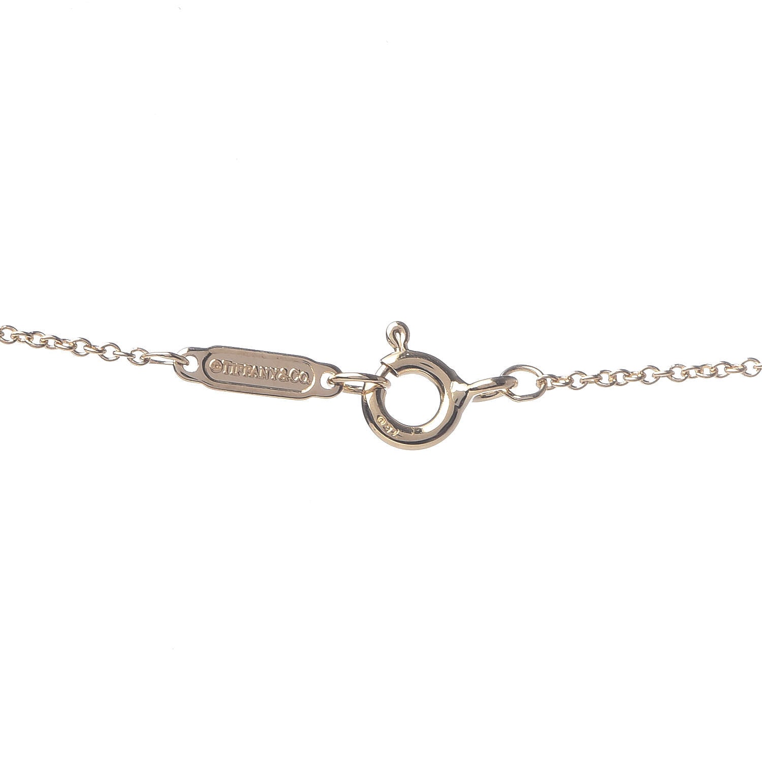 Tiffany Platinum 18K Yellow Gold Diamond Schlumberger Lynn Pendant Necklace 5 of 6