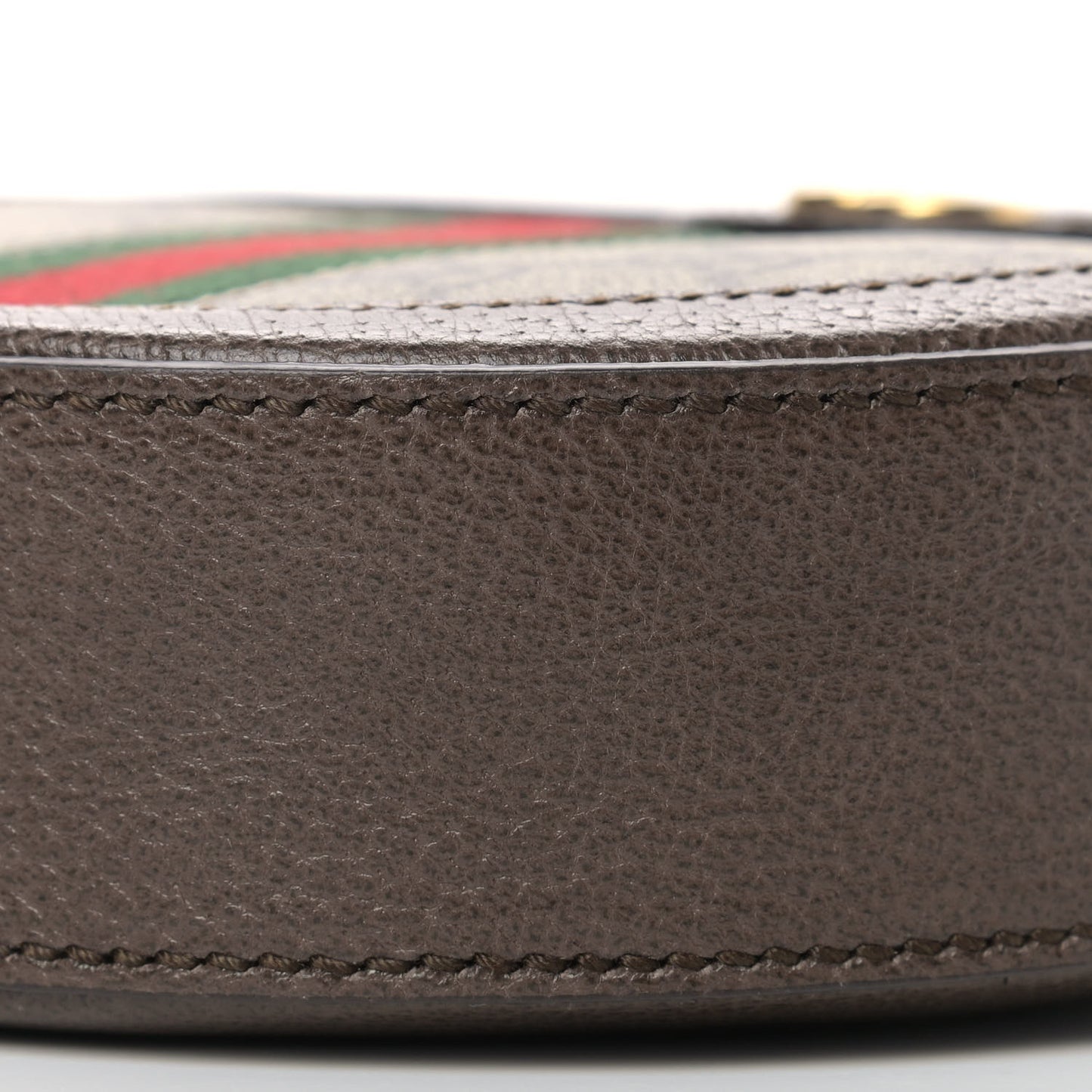 GG Supreme Monogram Web Mini Ophidia Round Shoulder Bag Brown