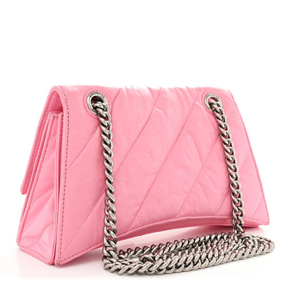Balenciaga Crushed Calfskin Quilted Small Crush Chain Bag Sweet Pink 3 of 15