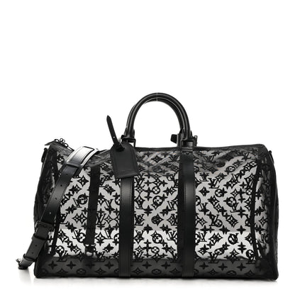 Louis Vuitton Monogram See Through Keepall Bandouliere 50 Black 1 of 11