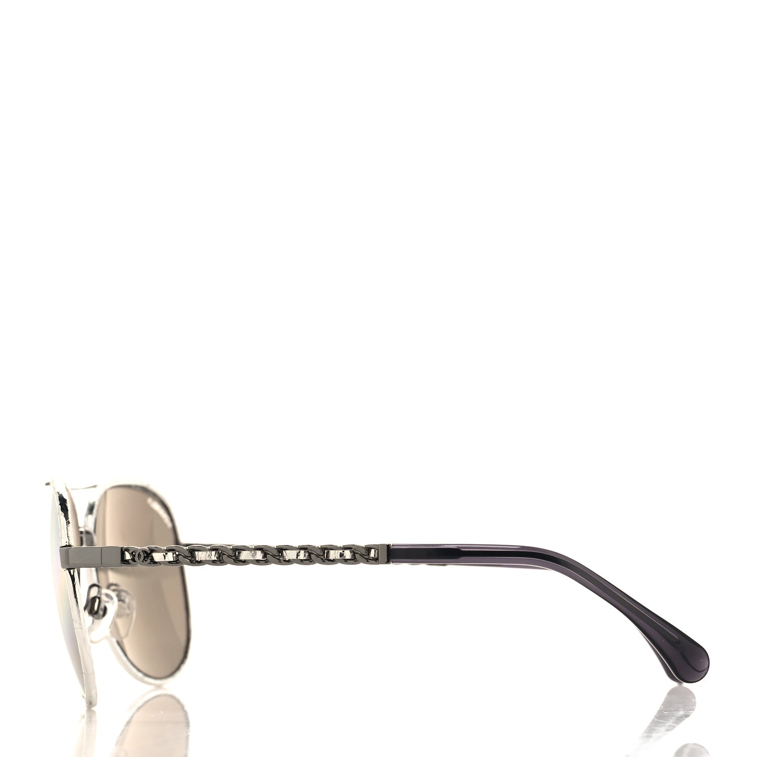 Chanel Metal Polarized Pilot Winter Sunglasses 4219-Q Silver 3 of 8