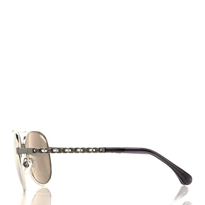 Chanel Metal Polarized Pilot Winter Sunglasses 4219-Q Silver 3 of 8