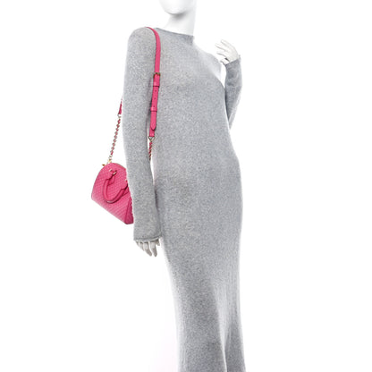 Louis Vuitton Calfskin Nanogram Embossed Speedy Bandouliere 20 Rose 2 of 12