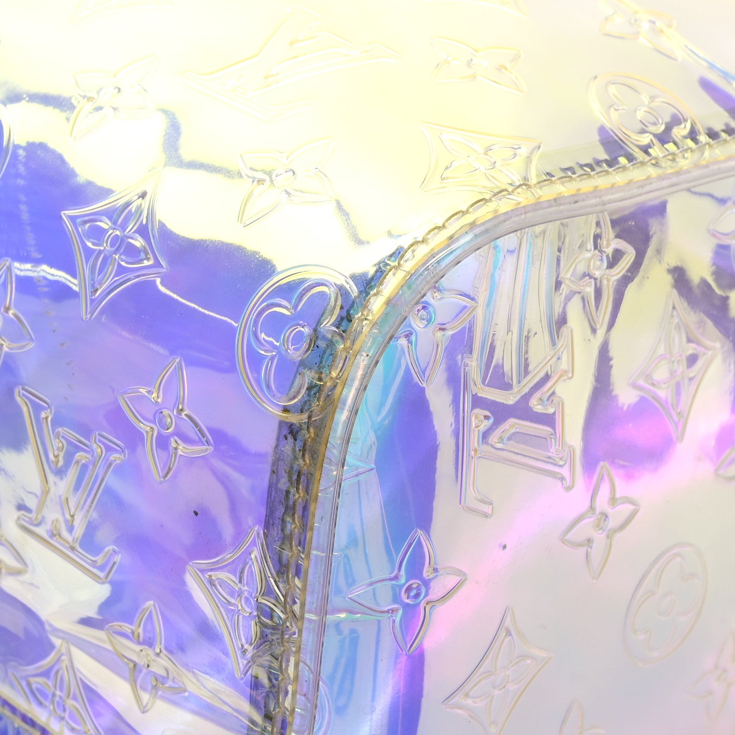 Louis Vuitton PVC Monogram Keepall Bandouliere 50 Iridescent Prism 7 of 9