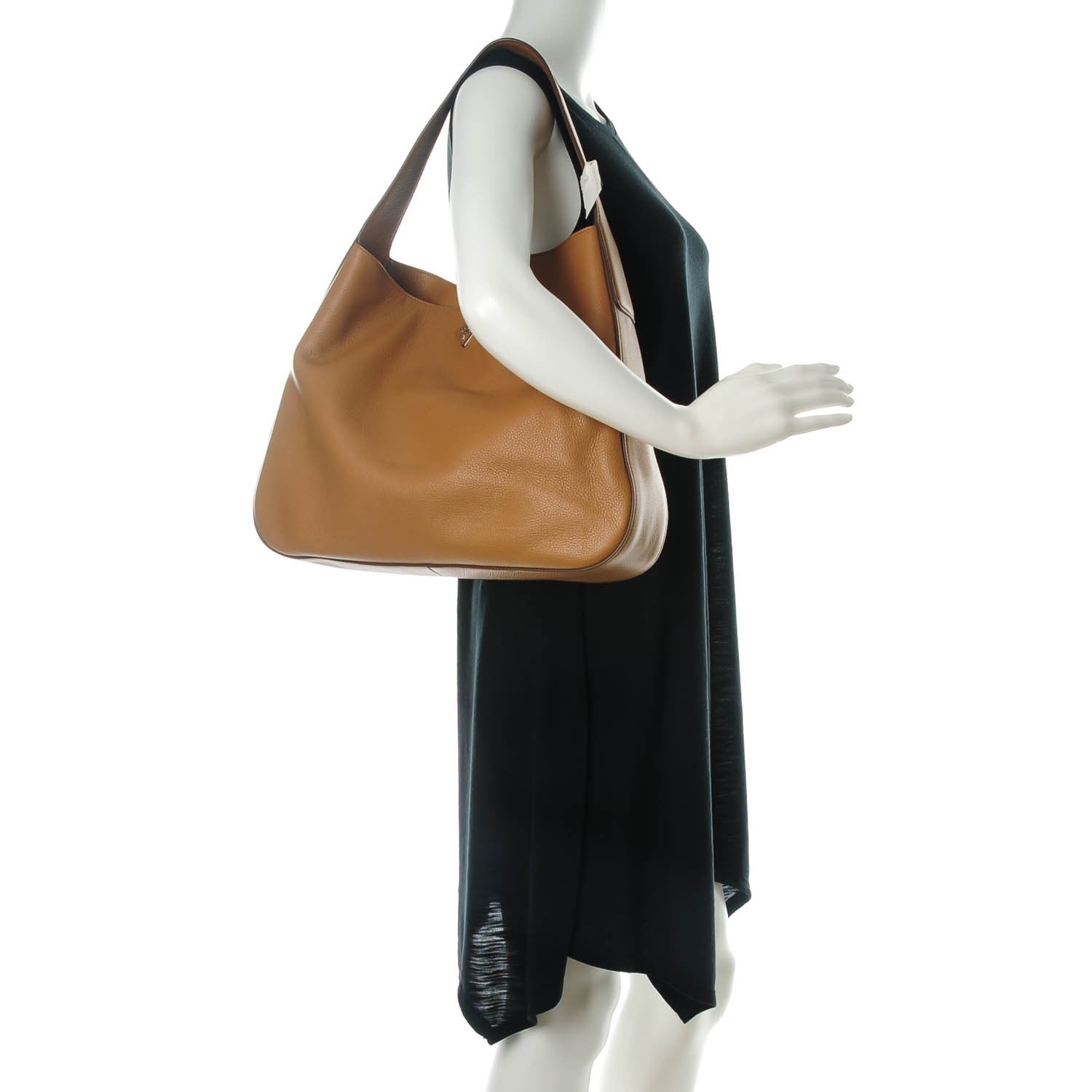 Prada Vitello Daino Hobo Caramel 2 of 8
