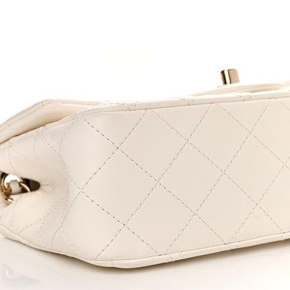Chanel Lambskin Quilted Enamel Mini Rectangular Pearl Crush Flap White 9 of 11