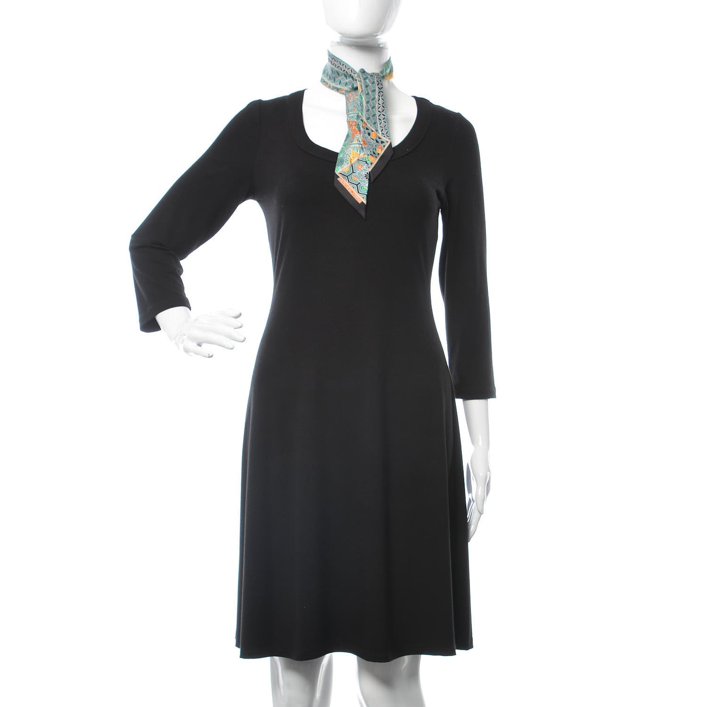 Silk Collections Imperiales Twilly Black Bouton D'or Vert