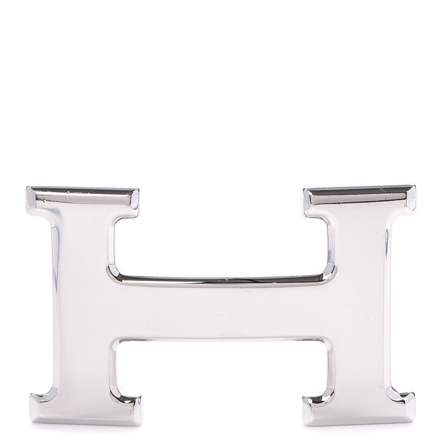Polished Palladium 32mm H Belt Buckle Silver
