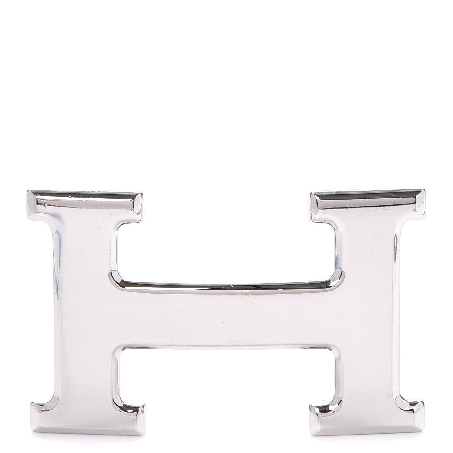 Hermes Polished Palladium 32mm H Belt Buckle Silver 1 of 6