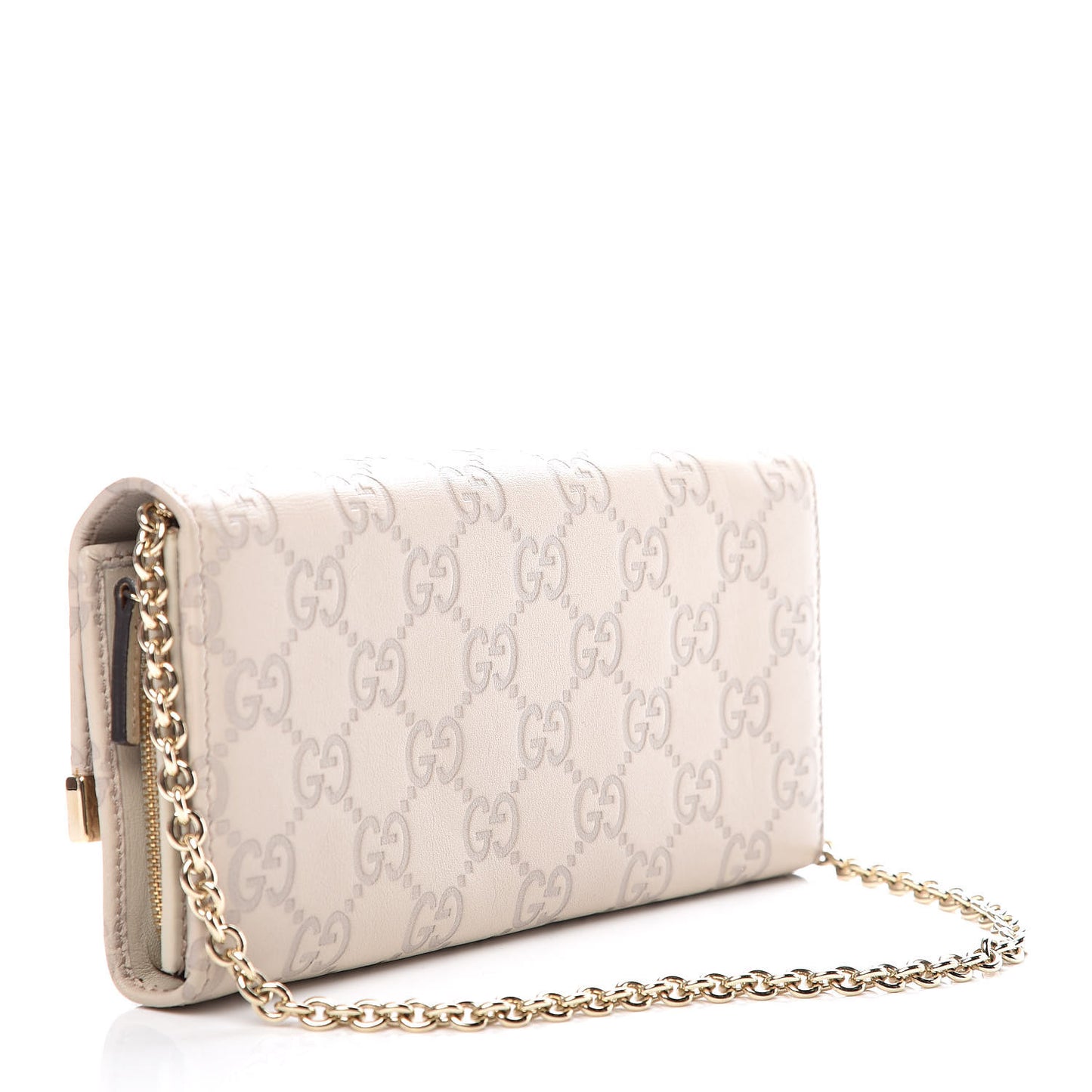 Guccissima Signature Dice Chain Wallet Off White