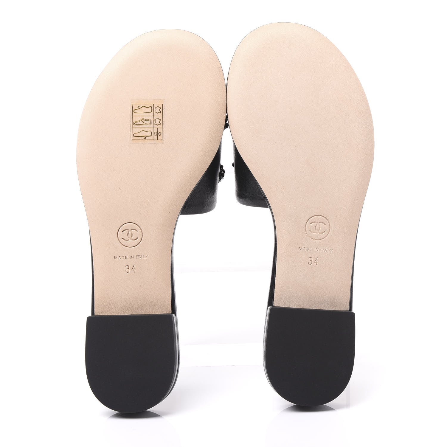 Chanel Lambskin Beaded CC Mules 34 Black 5 of 9