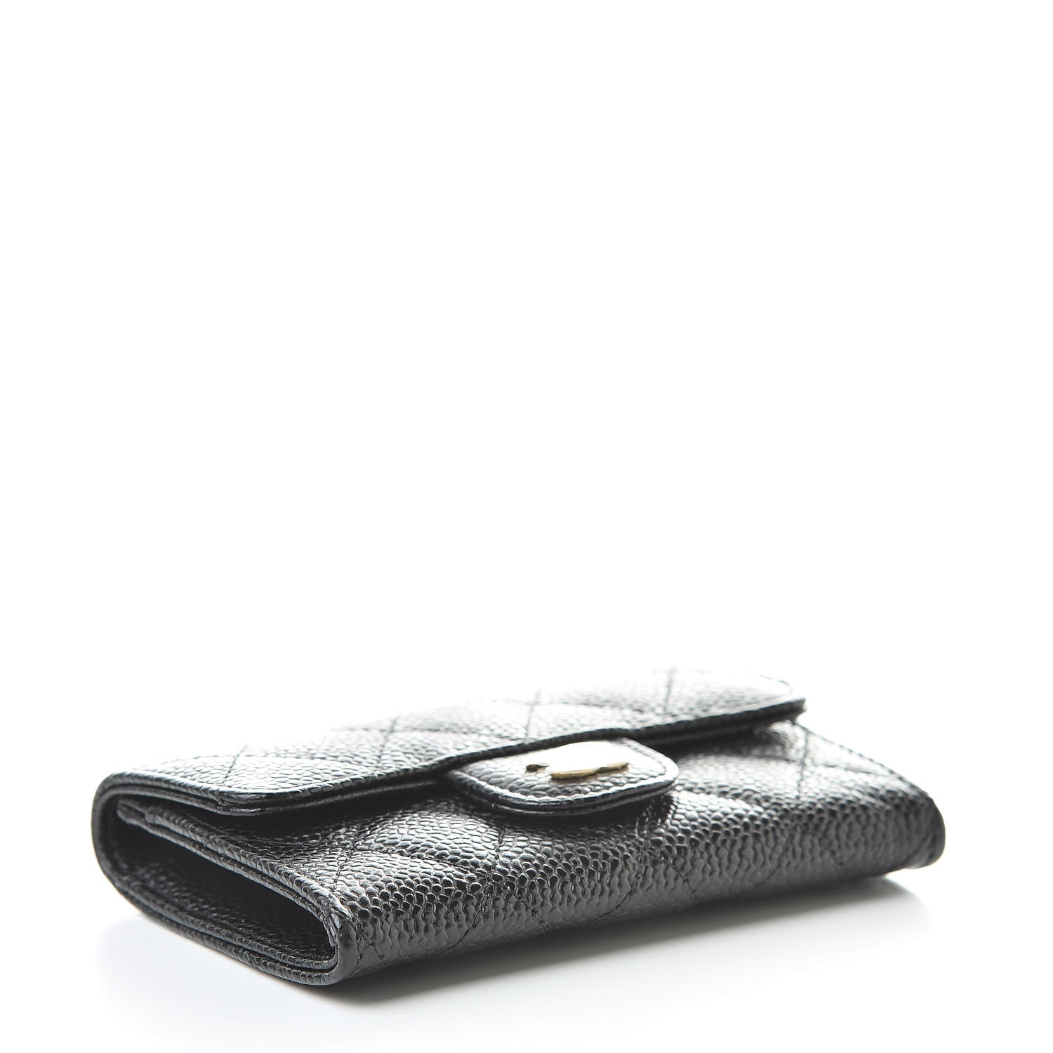 Chanel Caviar Quilted Flap Card Holder Wallet Black 4 of 9