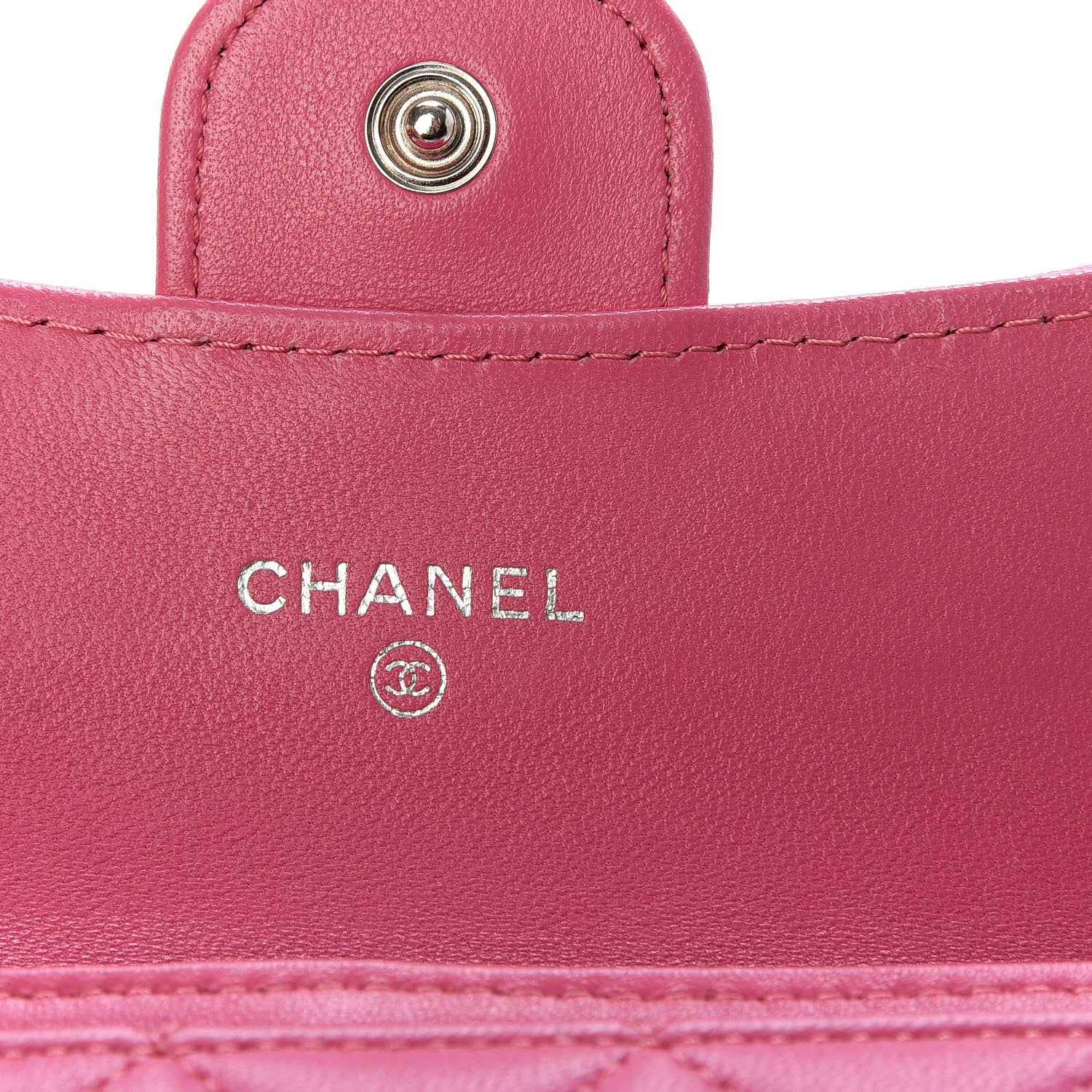 Chanel Lambskin Quilted Flap Card Holder Wallet Pink 6 of 7
