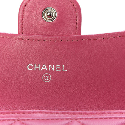Chanel Lambskin Quilted Flap Card Holder Wallet Pink 6 of 7