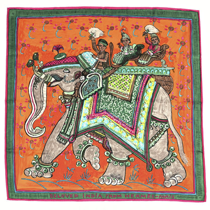 Hermes Silk Beloved India Scarf 90 1 of 3