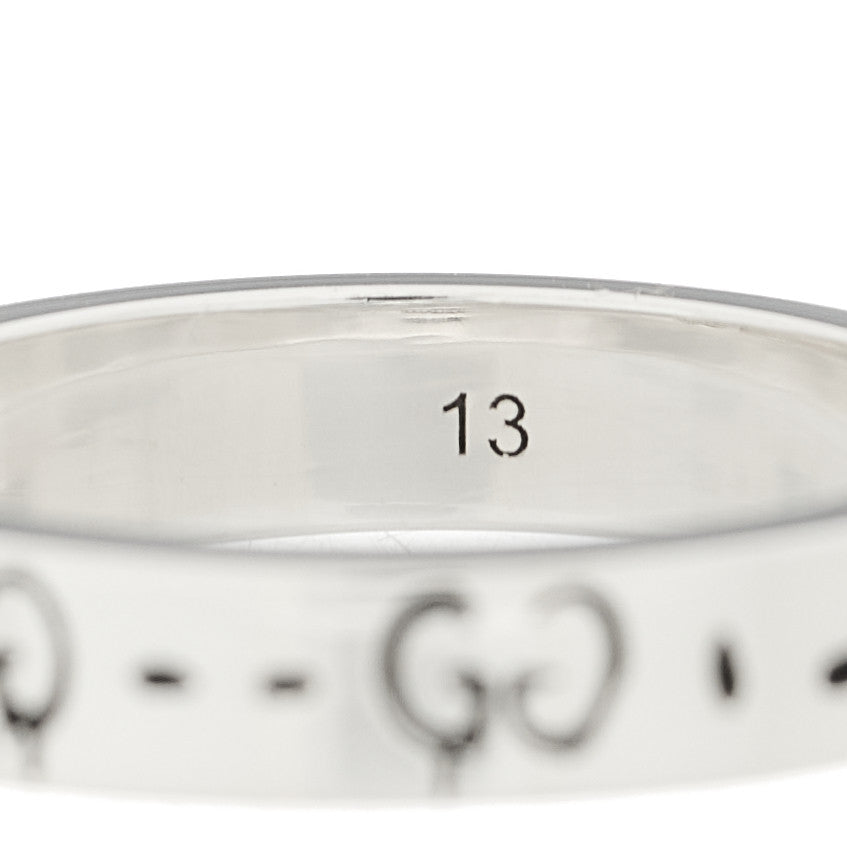 Gucci Sterling Silver Narrow GucciGhost Hamlet Skull Ring 53 6.25 6 of 6