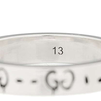 Gucci Sterling Silver Narrow GucciGhost Hamlet Skull Ring 53 6.25 6 of 6