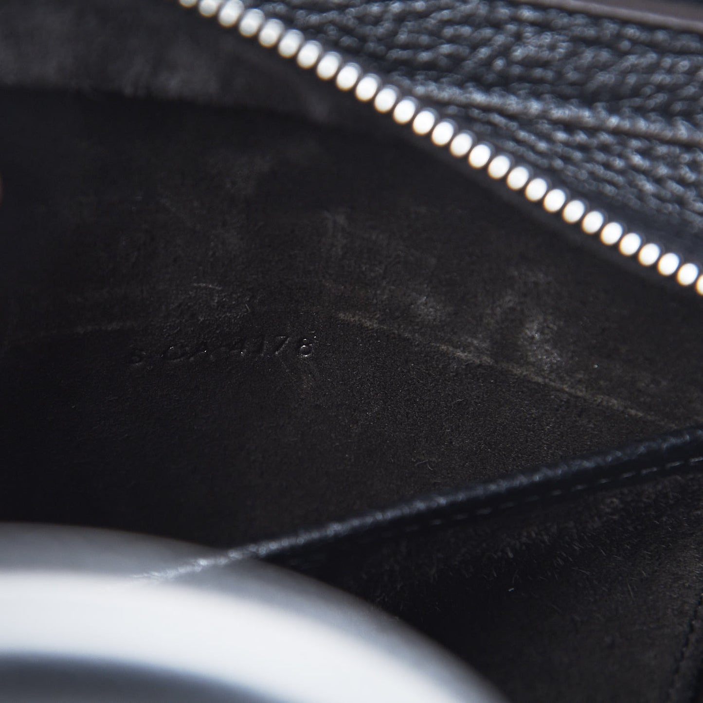 Drummed Calfskin Nano Luggage Black