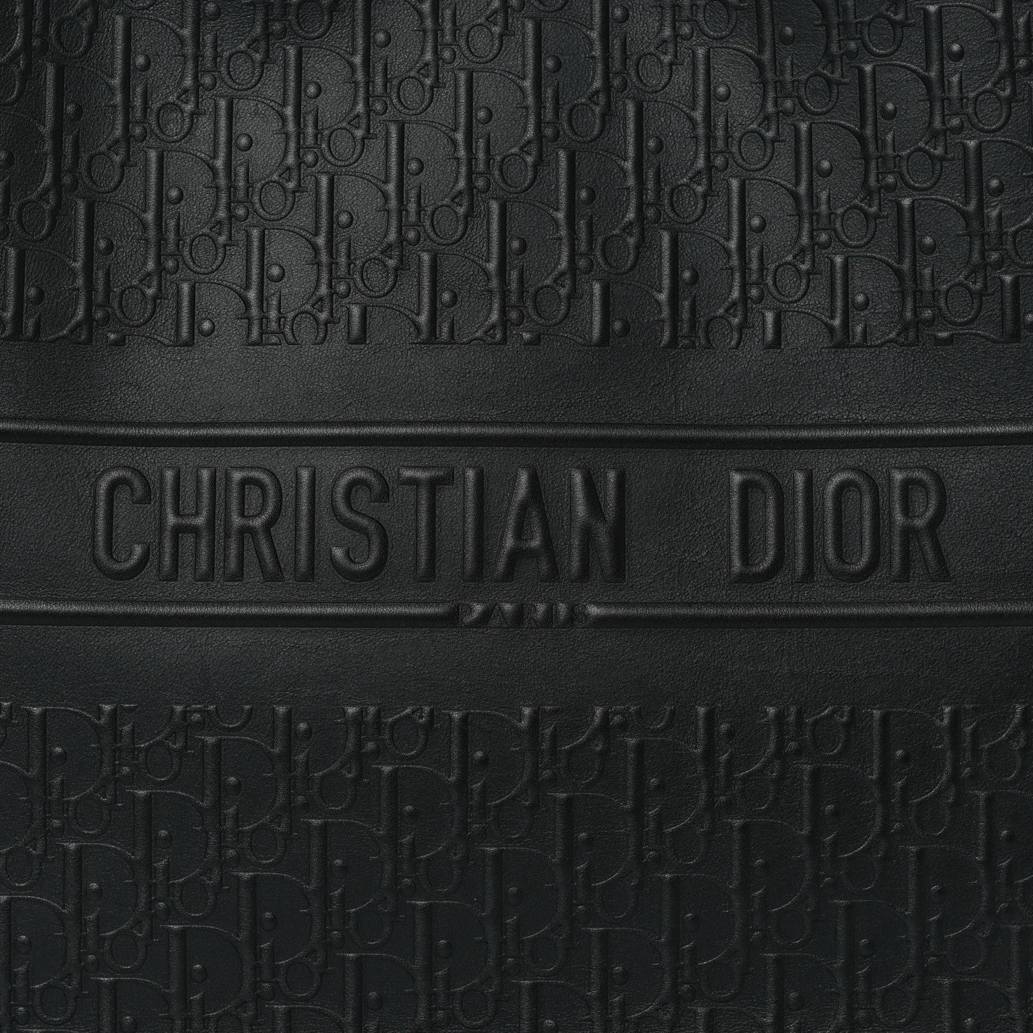 Christian Dior Oblique Calfskin Embossed Medium Book Tote Black 8 of 10