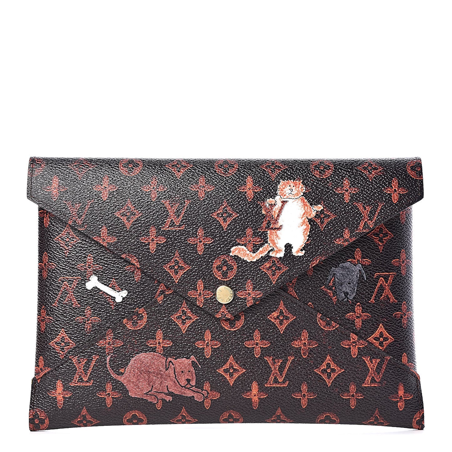 Catogram Kirigami Pochette Set Marron White Black