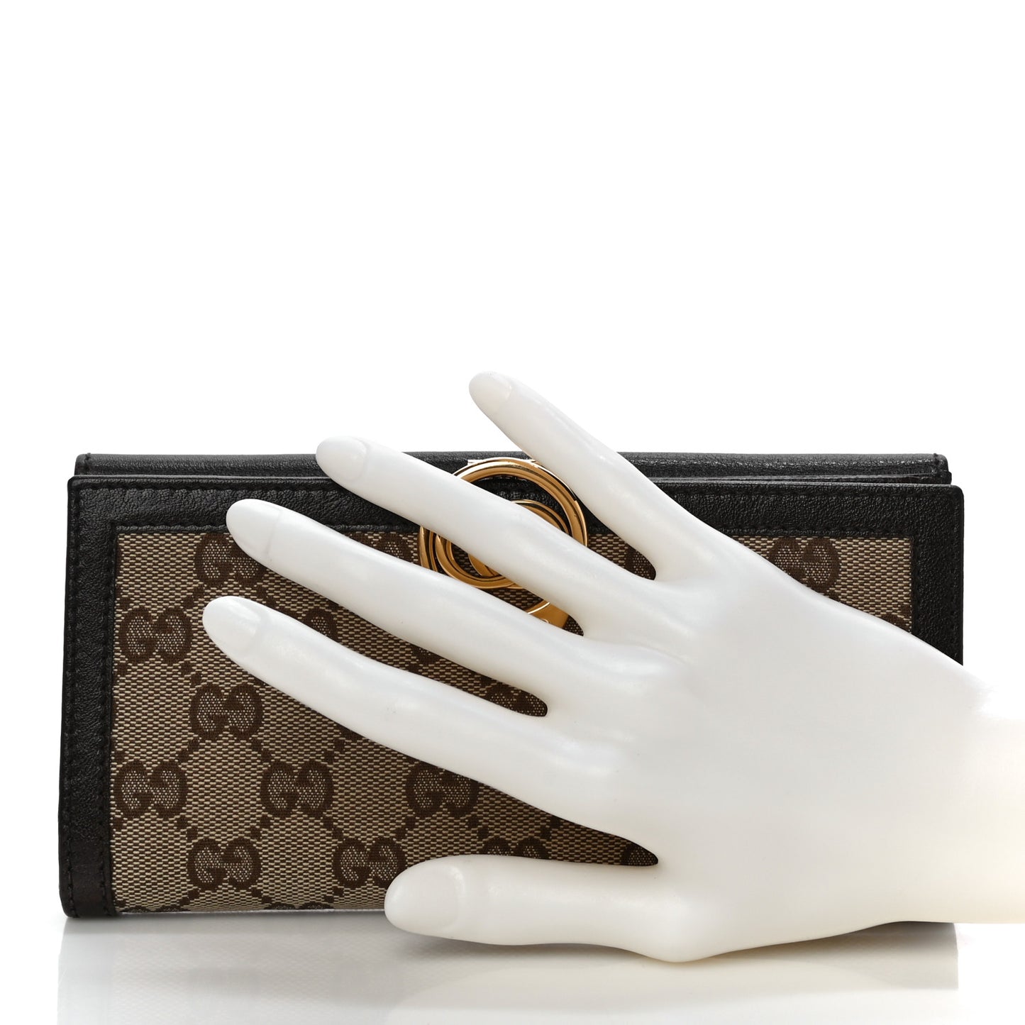 Monogram Interlocking GG Continental Wallet Dark Brown