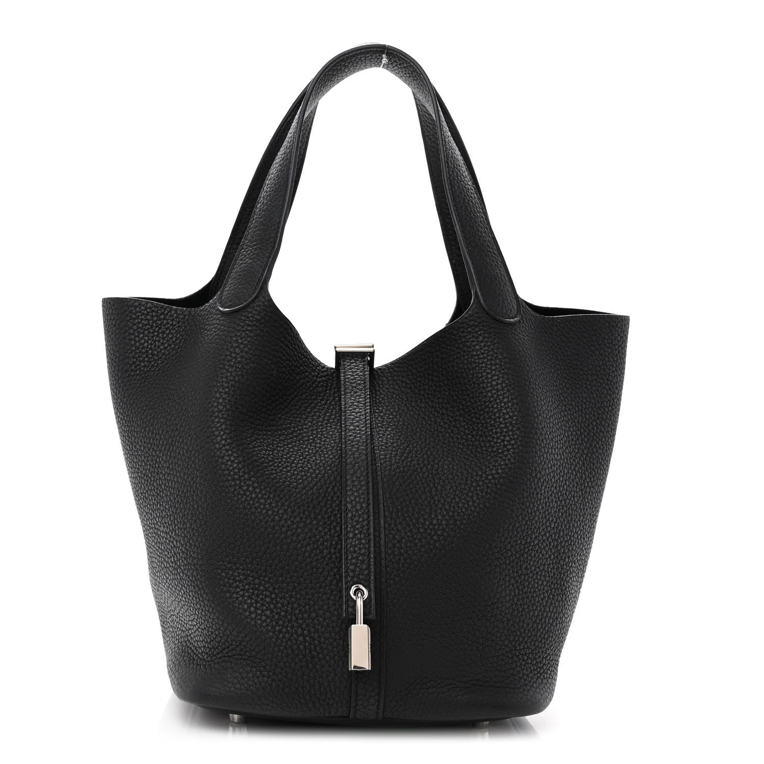 Hermes Taurillon Clemence Picotin Lock 22 MM Black 1 of 9