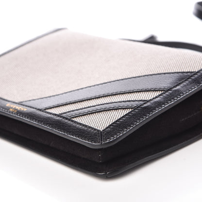 Givenchy Suede Calfskin Canvas GV Cross Shoulder Bag Black 9 of 9