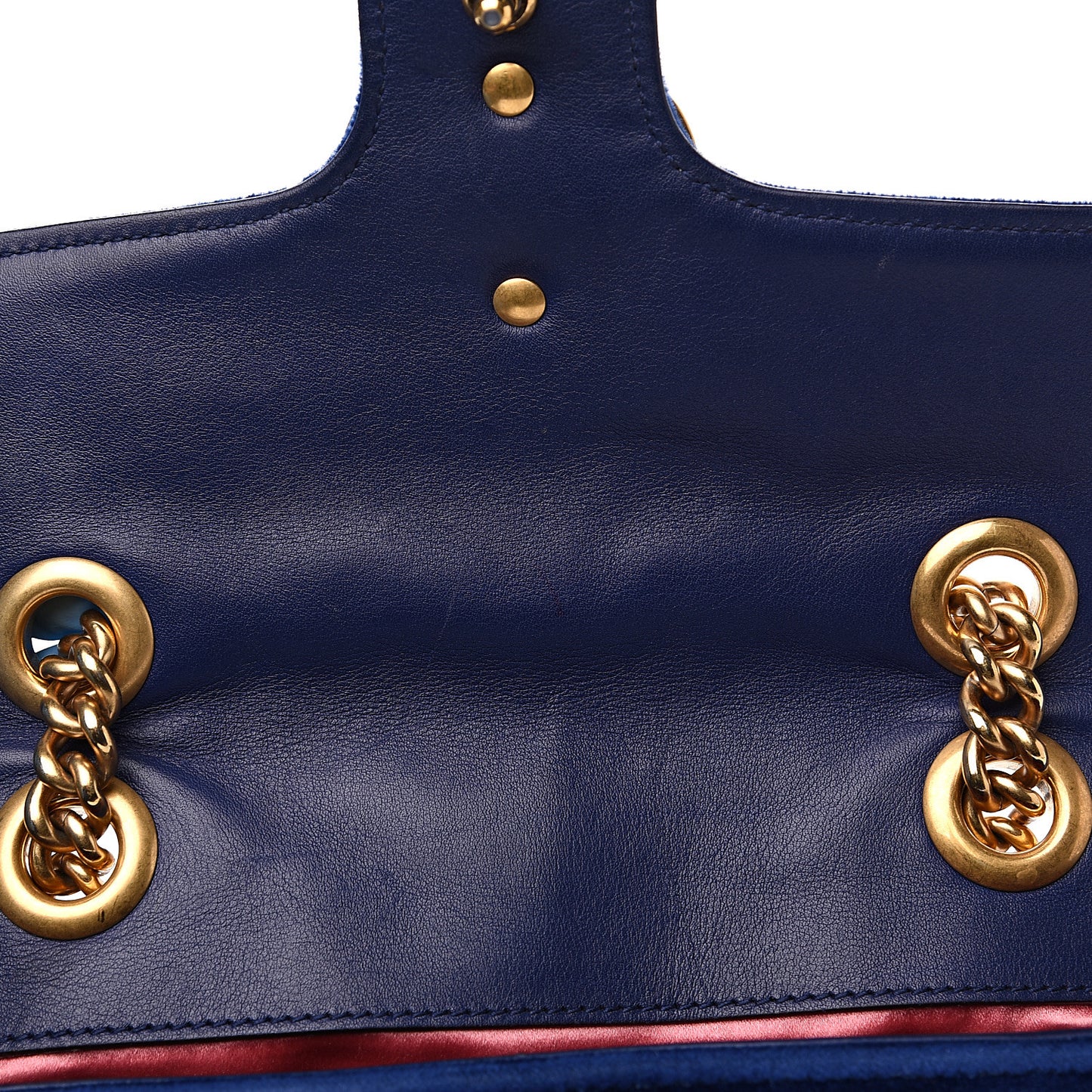 Velvet Matelasse Mini GG Marmont Shoulder Bag Cobalt Blue