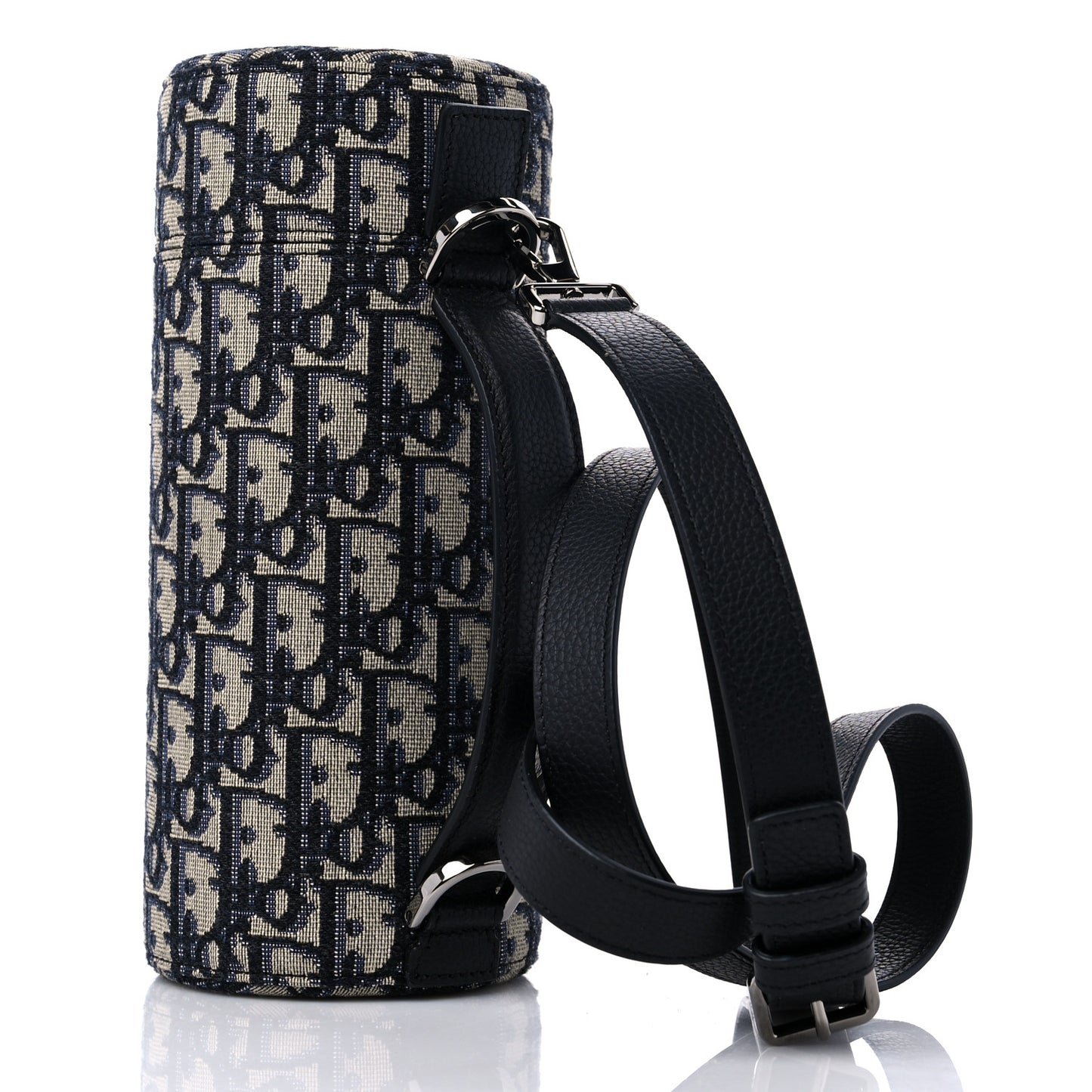 Oblique Vertical Roller Messenger Bag Blue