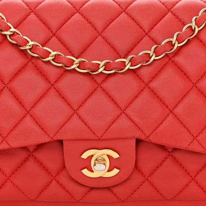 Chanel Lambskin Quilted Now and Forever Flap Red 8 of 12