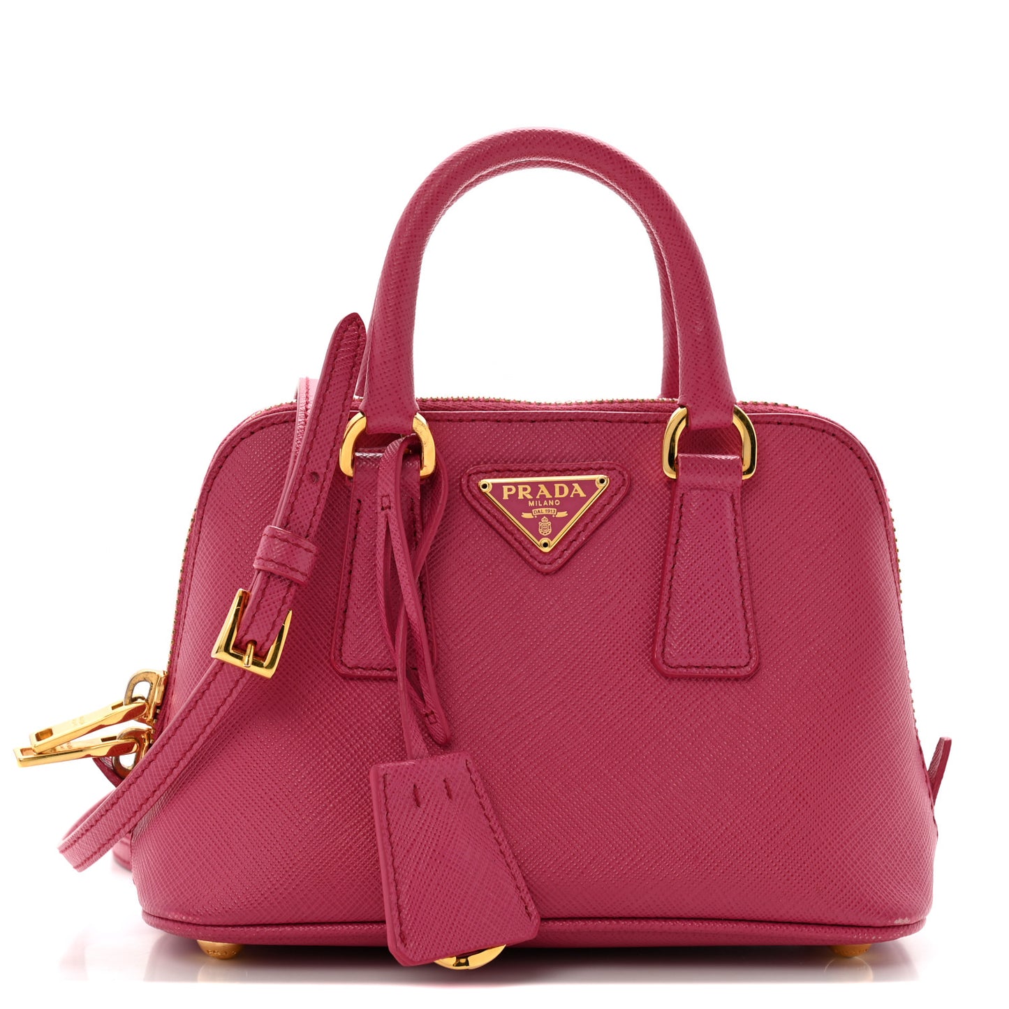 Saffiano Lux Mini Promenade Tote Fuxia