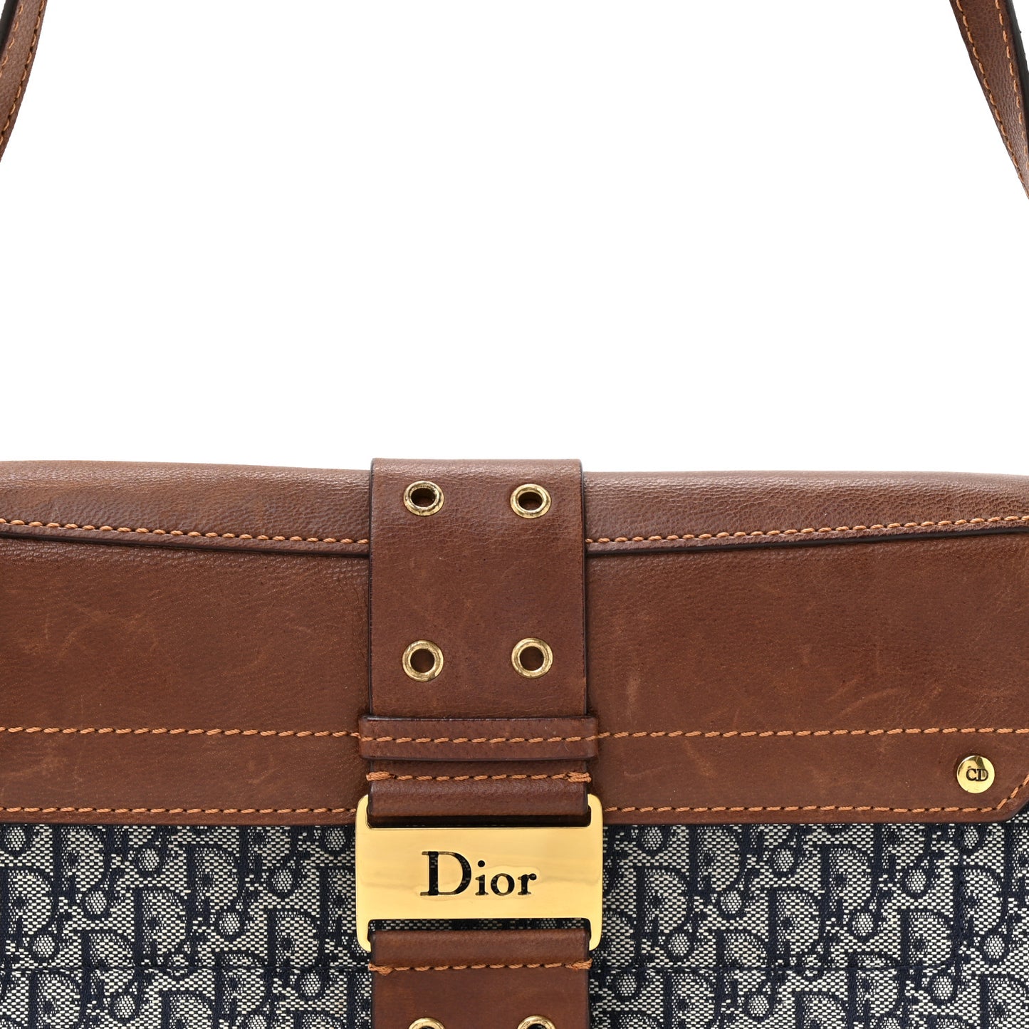 Monogram Trotter Street Chic Shoulder Bag Blue Brown