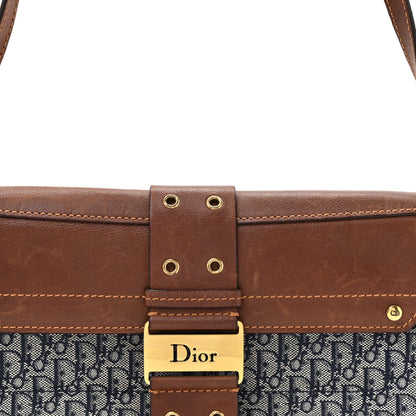 Christian Dior Monogram Trotter Street Chic Shoulder Bag Blue Brown 8 of 15