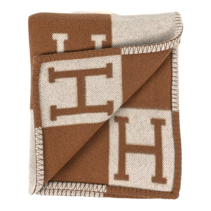 Hermes Wool Cashmere Avalon Blanket Ecru Camel 4 of 5